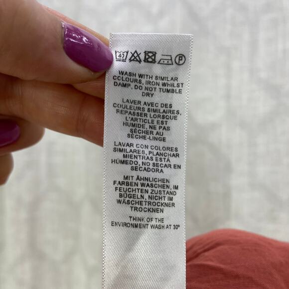 ASOS Peasant Dress 8 Rust Terracotta Eyelet Lace Cotton Ruffle A Line Mini - Picture 7 of 9